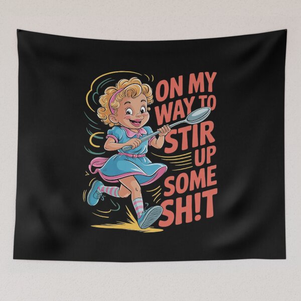 Item preview, Stir Up Some Sht Funny Vintage Girl Humor  designed and sold by KotexTemu.