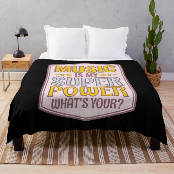Item preview, Music is my Super Power designed and sold by Think4Prints.