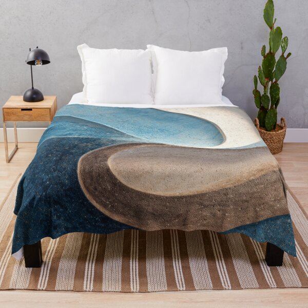 Item preview, Modern Coastal Abstract – Textured Sand & Blue Organic Waves designed and sold by NewArt33.