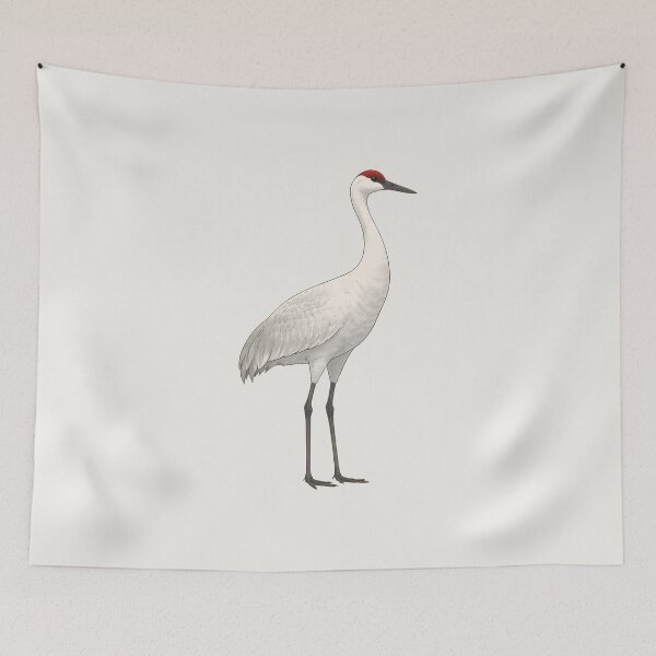 Item preview, Minimal Sandhill Crane Illustration designed and sold by Ombrya.