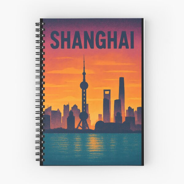 Item preview, Shanghai Sunset Poster - Bund Skyline Silhouette Vibrant Gradient designed and sold by Cosmopolis.