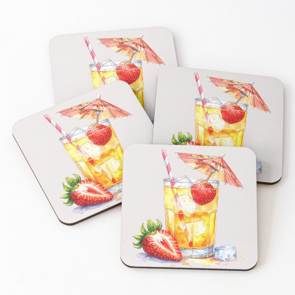 Item preview, Summery strawberry lemonade with little umbrella designed and sold by LiskoDesign.