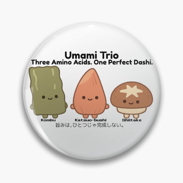 Item preview, Umami Trio – Cute Japanese Dashi Characters | Kombu, Katsuobushi & Shiitake designed and sold by Yohei-Studio.