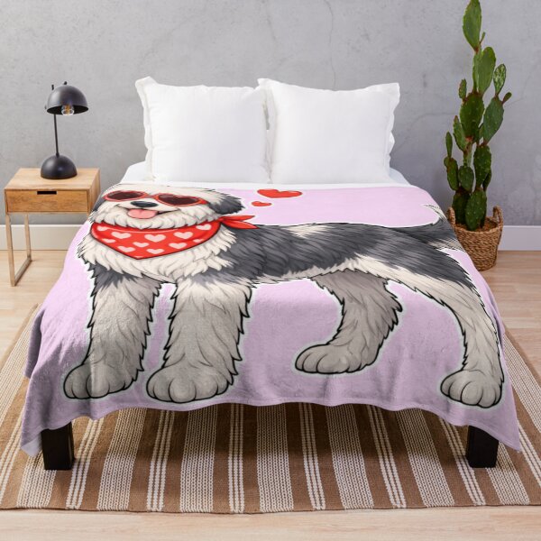 Item preview, Cute Old English Sheepdog in Love – Minimal Valentine Dog Illustration designed and sold by GoodyPaws.