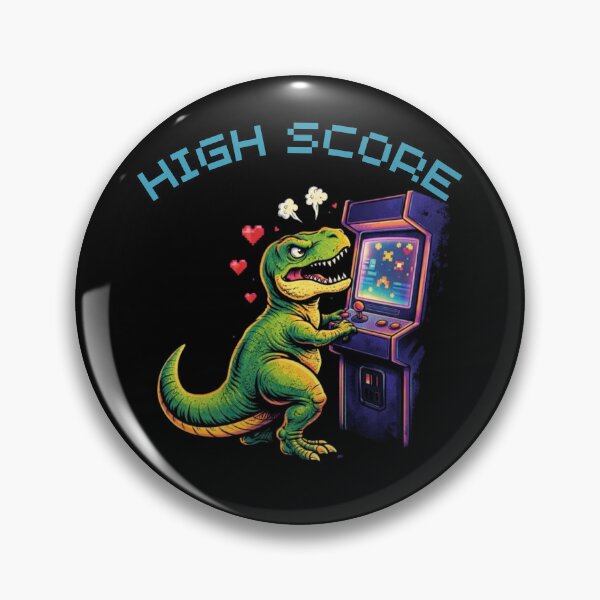 Item preview, High Score T-Rex - Funny Retro Arcade Gamer designed and sold by JakubDesigns89.