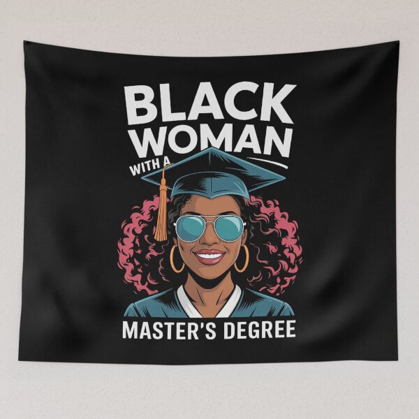 Item preview, Masters Degree Graduation Black History designed and sold by tiekanamac.