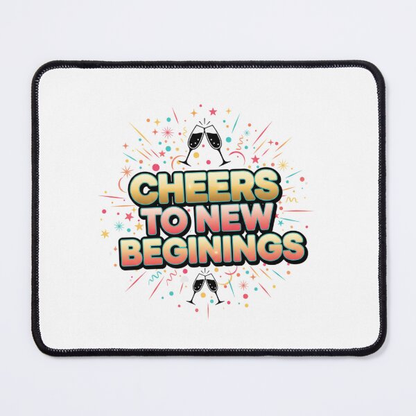 Item preview, Cheers To New Beginnings-New Year Celebration Quote Typography Design designed and sold by Aarvya Fashion Club ( A.F.C ).