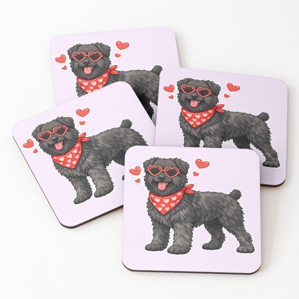 Item preview, Cute Bouvier des Flandres in Love – Minimal Valentine Dog Illustration designed and sold by GoodyPaws.
