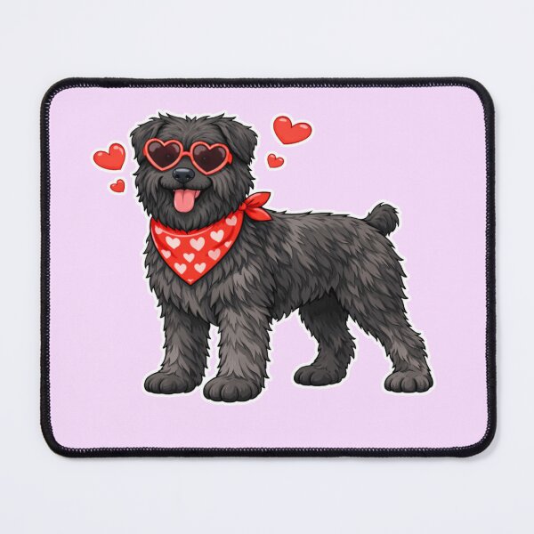 Item preview, Cute Bouvier des Flandres in Love – Minimal Valentine Dog Illustration designed and sold by GoodyPaws.