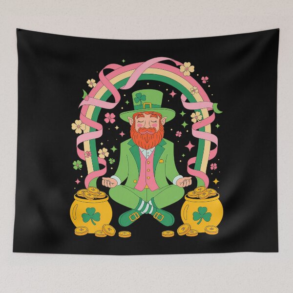 Item preview, Meditating Leprechaun Saint Patrick_s Day designed and sold by tiekanamac.
