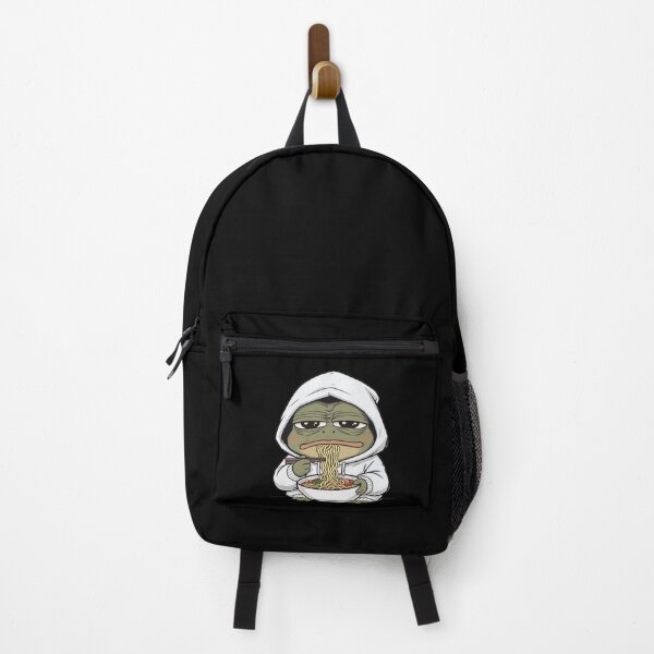 Item preview, Emotionless Ramen Frog | Funny Chibi Frog Dry Humor Cartoon designed and sold by ColorSplash123.