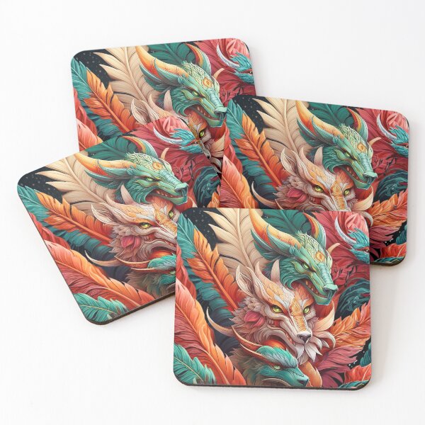 Item preview, Feathered Mythical Dragons Art designed and sold by Soul Cipher.