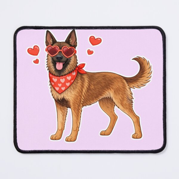 Item preview, Cute Belgian Malinois in Love – Minimal Valentine Dog Illustration designed and sold by GoodyPaws.