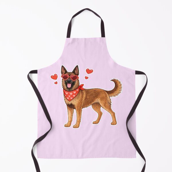 Item preview, Cute Belgian Malinois in Love – Minimal Valentine Dog Illustration designed and sold by GoodyPaws.