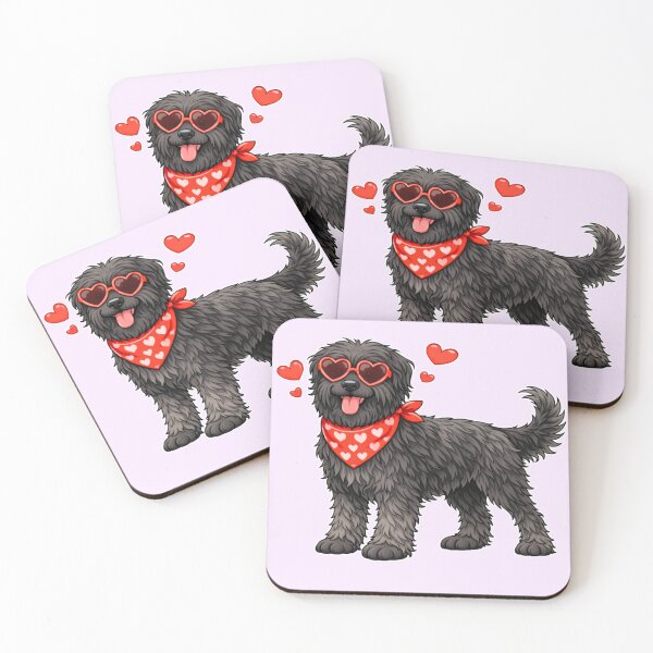 Item preview, Cute Schapendoes in Love – Minimal Valentine Dog Illustration designed and sold by GoodyPaws.