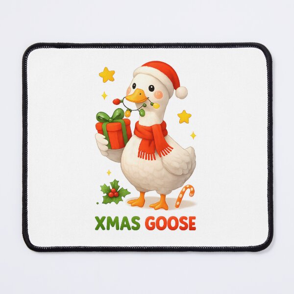 Item preview, Cute Xmas Goose with Santa Hat and Gift | Funny Holiday Bird designed and sold by Sitred123.