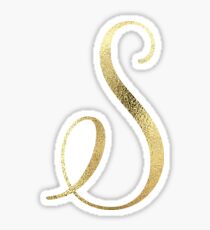 Faux Gold Letter S Monogram Sticker