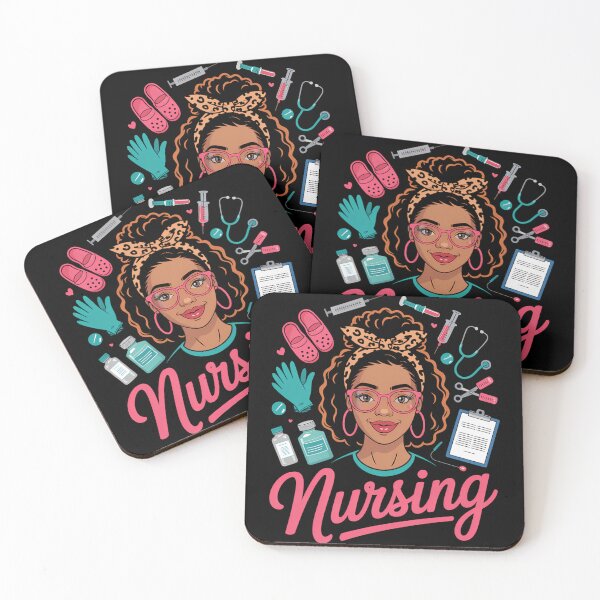 Item preview, Melanin Nurse Black History Month Afro Hair designed and sold by tiekanamac.