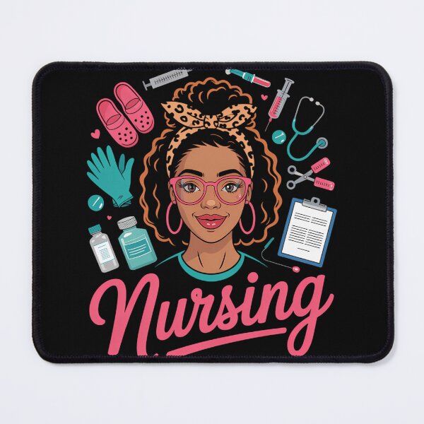 Item preview, Melanin Nurse Black History Month Afro Hair designed and sold by tiekanamac.