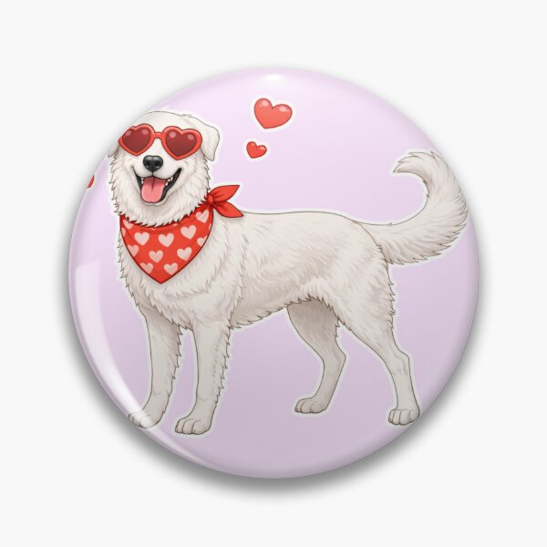 Item preview, Cute Maremmano-Abruzzese Sheepdog in Love – Minimal Valentine Dog Illustration designed and sold by GoodyPaws.