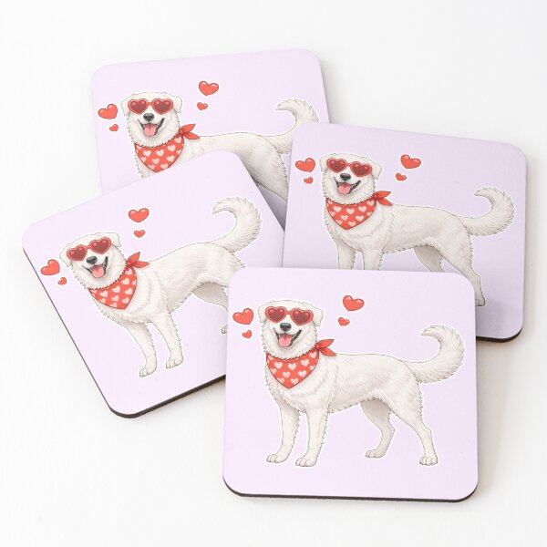 Item preview, Cute Maremmano-Abruzzese Sheepdog in Love – Minimal Valentine Dog Illustration designed and sold by GoodyPaws.