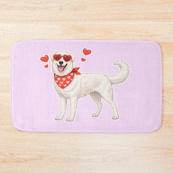 Item preview, Cute Maremmano-Abruzzese Sheepdog in Love – Minimal Valentine Dog Illustration designed and sold by GoodyPaws.