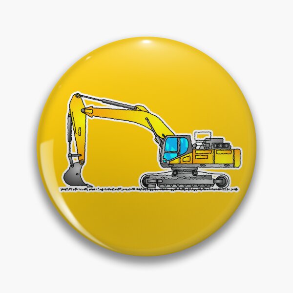 Item preview, Excavator Construction Vehicle Cartoon Design designed and sold by themagiccrayons.