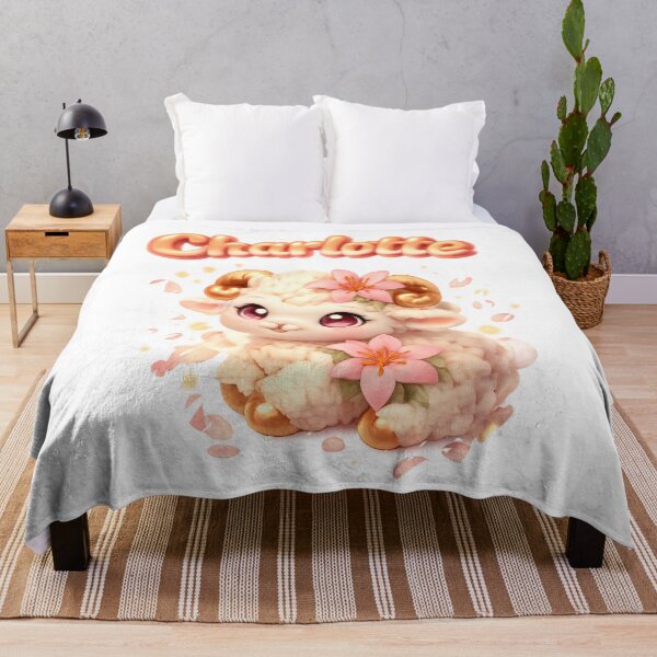 Item preview, Charlotte Aries – Zodiac Cute Lamb Fantasy Name Art designed and sold by AlexLineArt.