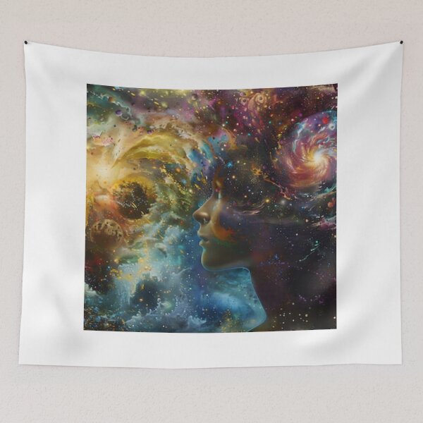 Item preview, Cosmic Mindscape: Galaxy Portrait in Nebula Dreams designed and sold by Prayful.