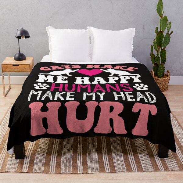 Item preview, Cats Make Me Happy Humans Make My Head Hurt – Funny Cat Lover Quote designed and sold by dianadouri.