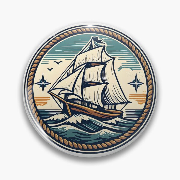 Item preview, Vintage Sailboat – Retro Nautical Logo designed and sold by Dax Studio.
