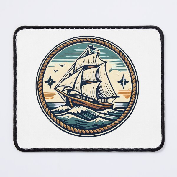 Item preview, Vintage Sailboat – Retro Nautical Logo designed and sold by Dax Studio.