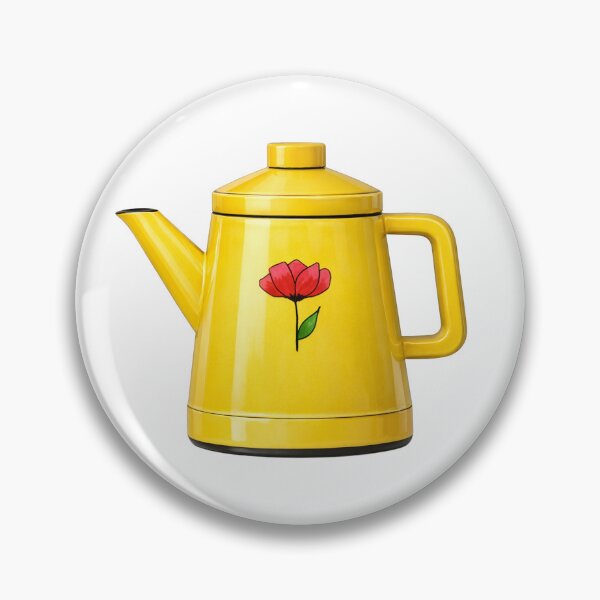 Item preview,  Floral Teapot Illustration –Indian Yellow and pink flower designed and sold by Pacika.