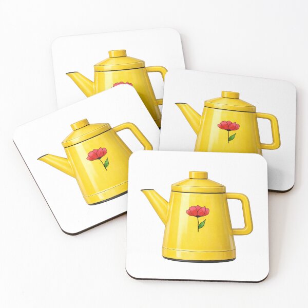 Item preview,  Floral Teapot Illustration –Indian Yellow and pink flower designed and sold by Pacika.