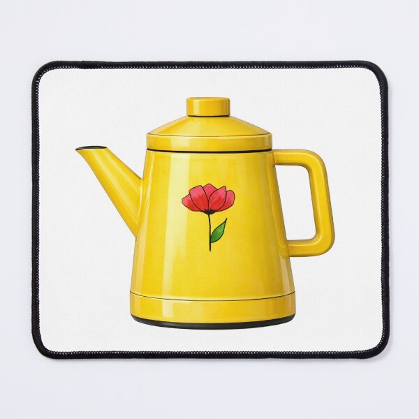 Item preview, Floral Teapot Illustration –Indian Yellow and pink flower designed and sold by Pacika.