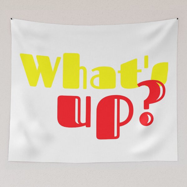 Item preview, What's Up Bold Yellow Red Streetwear Text T-Shirt Design designed and sold by Faali950.