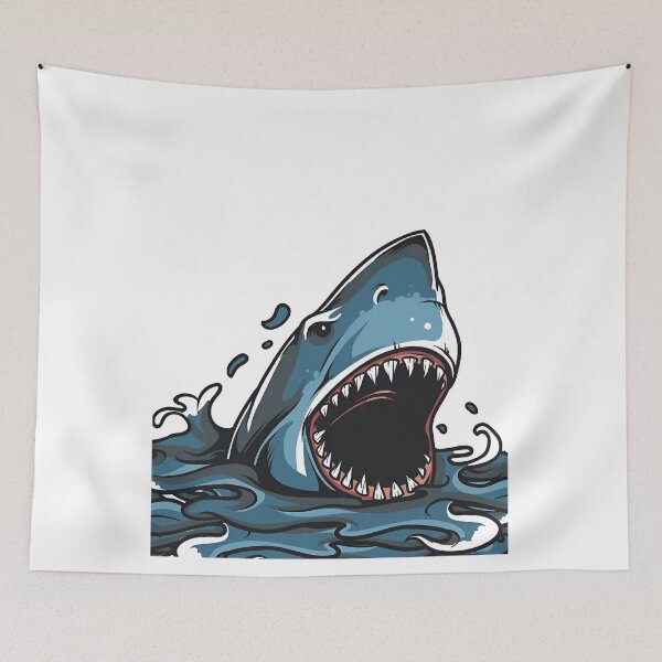 Item preview, Angry Shark Ocean Art designed and sold by Next-level-arts.