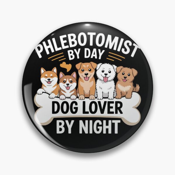 Item preview, Phlebotomist Dog Lover Pet Day Night Doctor Nurse Vein  designed and sold by InspiredFoul.