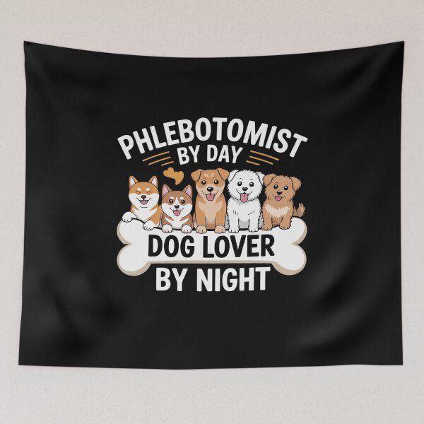 Item preview, Phlebotomist Dog Lover Pet Day Night Doctor Nurse Vein  designed and sold by InspiredFoul.