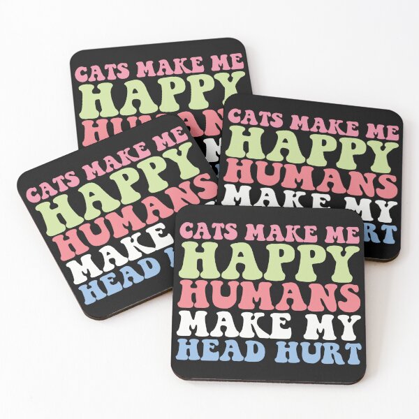 Item preview, Cats Make Me Happy Humans Make My Head Hurt – Funny Cat Lover designed and sold by dianadouri.