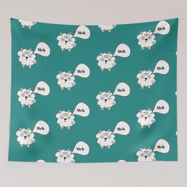 Item preview, LaMaisonOfMY MY BLANK STARE SHEEP COLLECTION  NO. 1 On Green designed and sold by LaMaisonOfMY.
