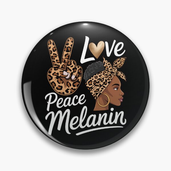 Item preview, Peace Love Melanin Educated Afro African designed and sold by tiemacopaxer.