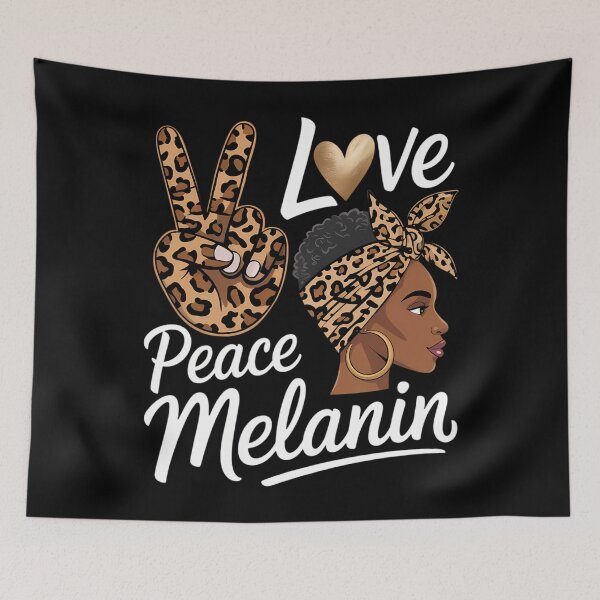 Item preview, Peace Love Melanin Educated Afro African designed and sold by tiemacopaxer.