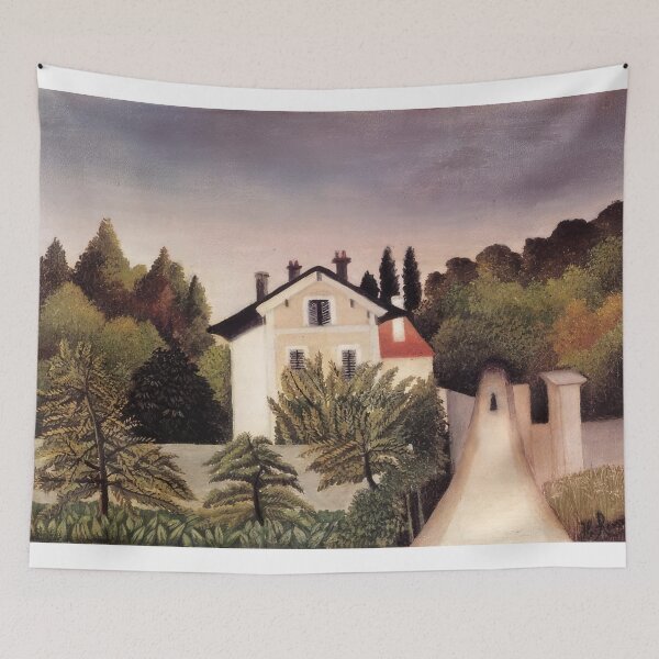 Item preview, House on the Outskirts of Paris - 1902 - Henri Rousseau designed and sold by DrewGansen.