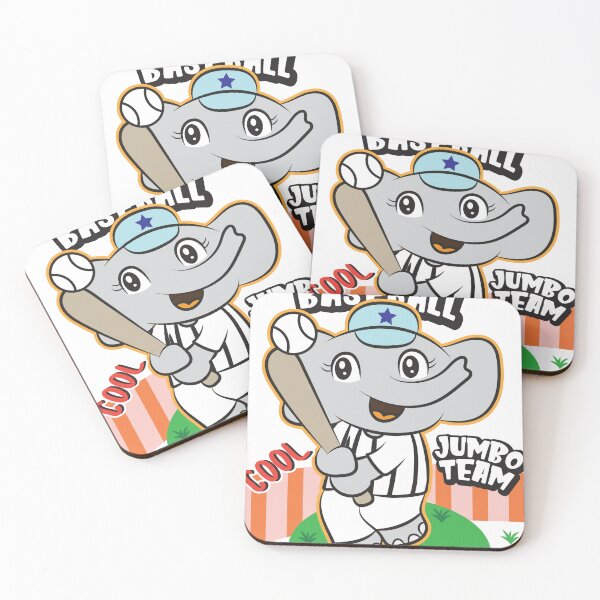 Item preview, Elephant Baseball Player Jumbo Team Sports Design designed and sold by LunaPixelStudio.