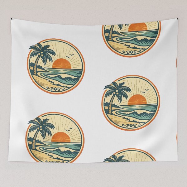 Item preview, Vintage Beach – Retro Palm Tree Logo designed and sold by Dax Studio.