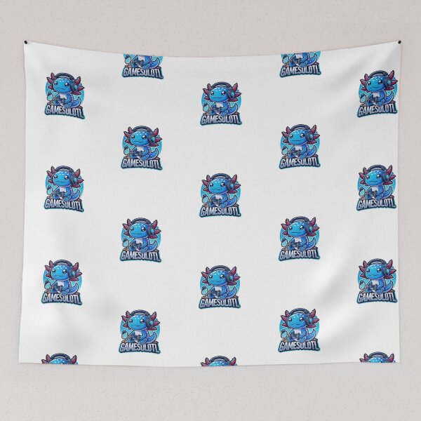Item preview, Gamer Axolotl Gameroloti — Cute Blue Axolotl Video Game Illustration designed and sold by Colorful-Garden.