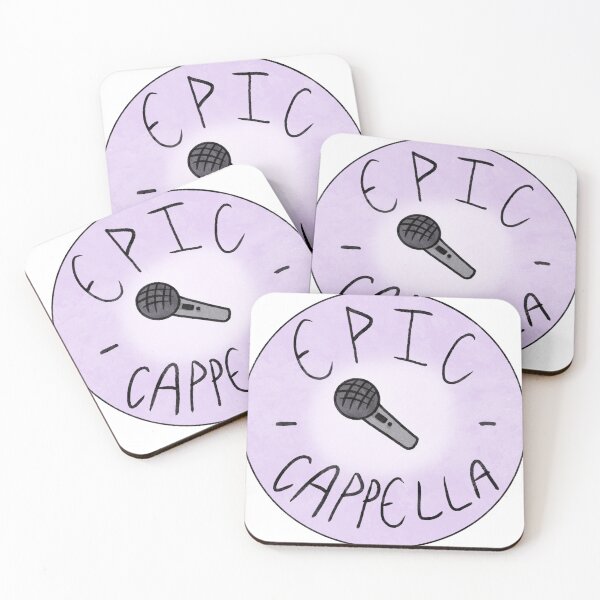 Item preview, Epic-Cappella with a microphone image and lavender background  designed and sold by neuraloot.
