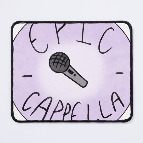 Item preview, Epic-Cappella with a microphone image and lavender background  designed and sold by neuraloot.
