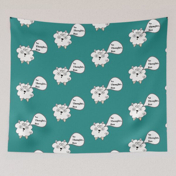 Item preview, LaMaisonOfMY MY BLANK STARE SHEEP COLLECTION  NO. 2 On Green designed and sold by LaMaisonOfMY.